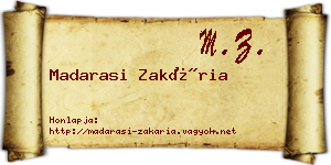 Madarasi Zakária névjegykártya